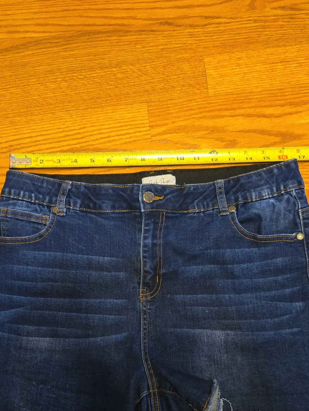 Charlie Paige Dark Blue Denim Cutoff Shorts